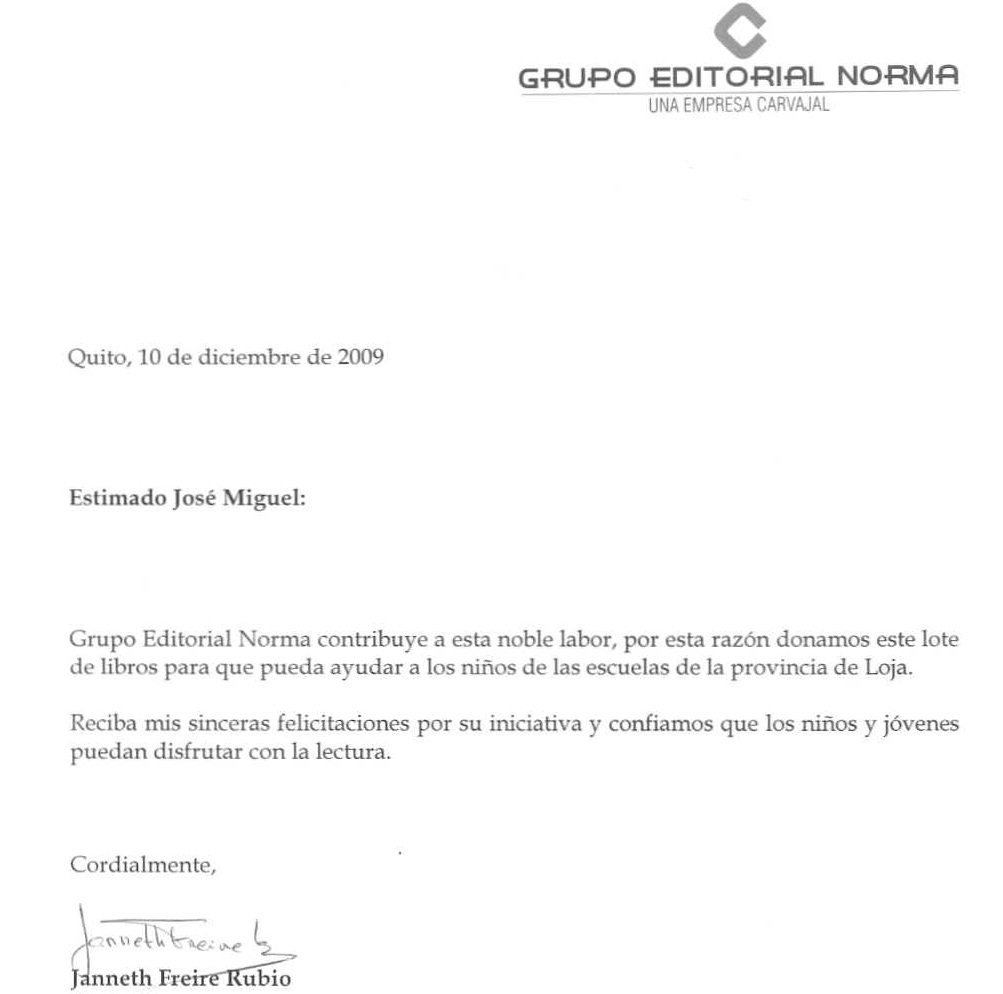 Donación Grupo Editorial Norma  Mini Lectores Ecuador